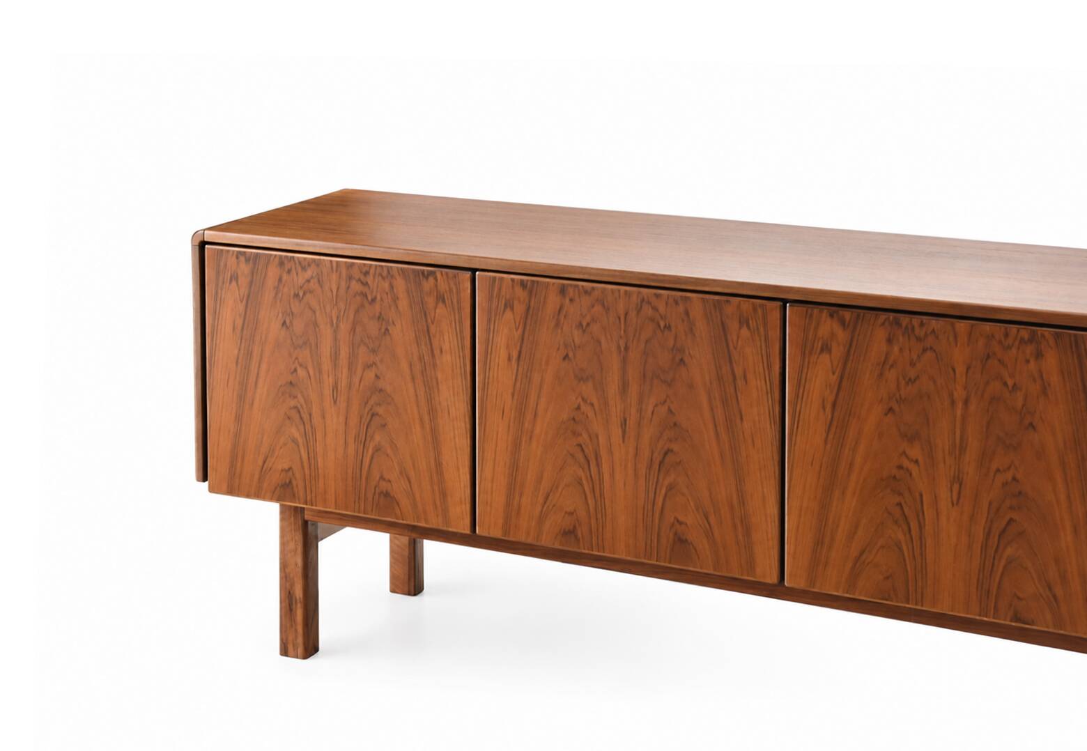 Large walnut sideboard – Restored vintage Scandinavian buffet
