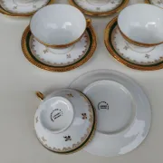 Limoges porcelain coffee service from the 1950s. For 6 people.