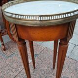 Gueridon side table old marble top vintage xxeme