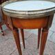 Gueridon side table old marble top vintage xxeme