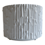 Ceramic cache pot in bamboo style, Italy 1980, Hollywood Regency.