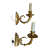 Electrified bronze gold wall sconces... in pairs.