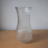 1960S MCM Patterned Pressed Glass Vase