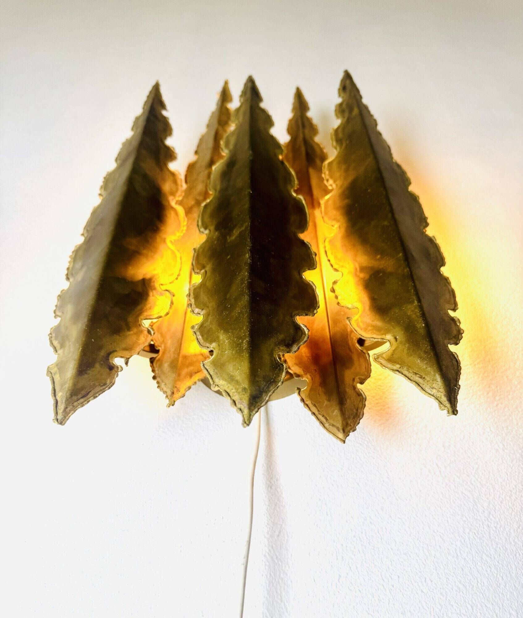 Large Model 5195 Brutalist Wall Light By Svend Aage Holm-Sørensen For Holm-Sørensen & Co, Denmark 1960S