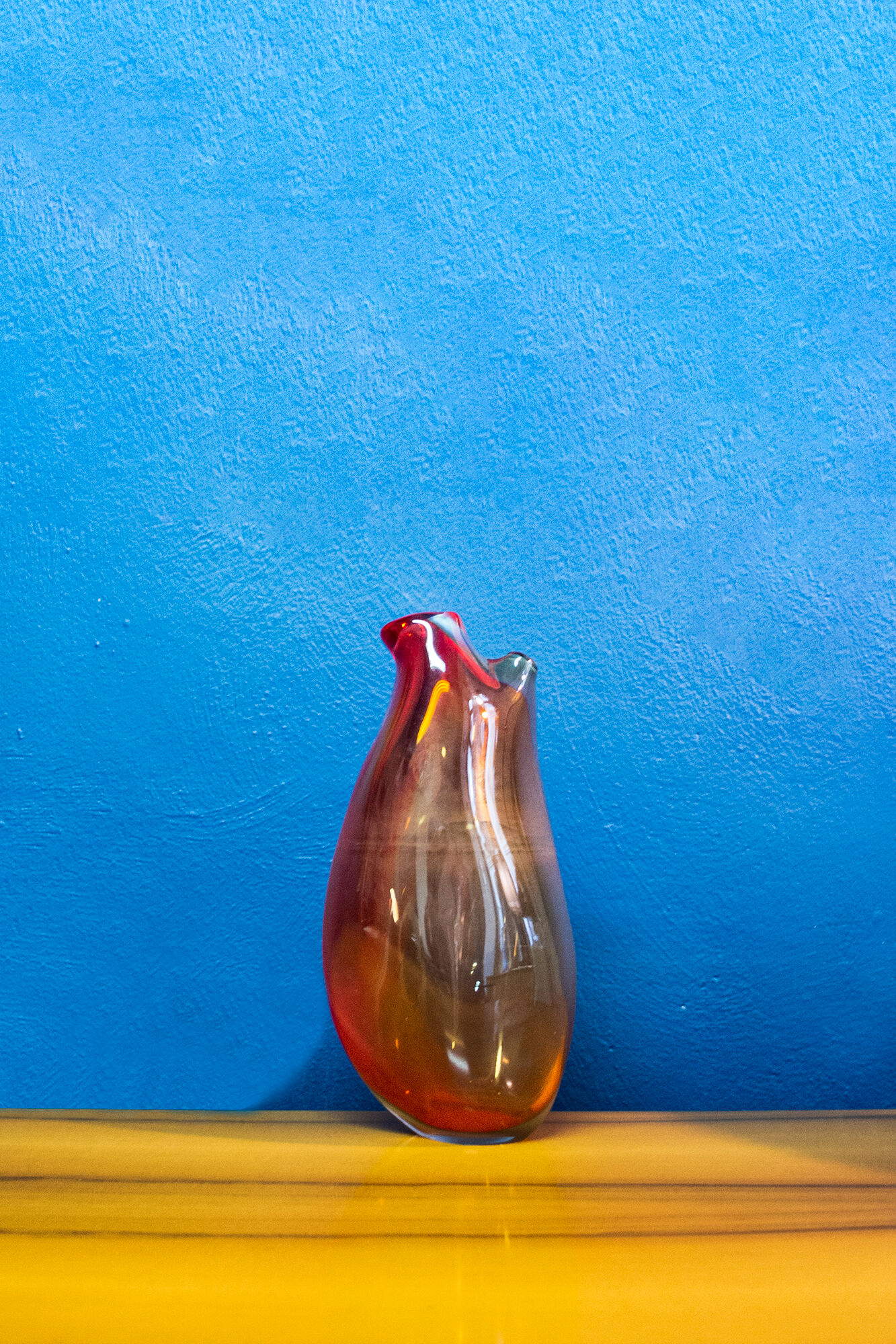 Glass vase by Gualtiero Casalegno, Italy 90s