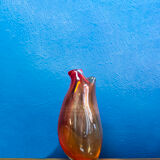 Glass vase by Gualtiero Casalegno, Italy 90s