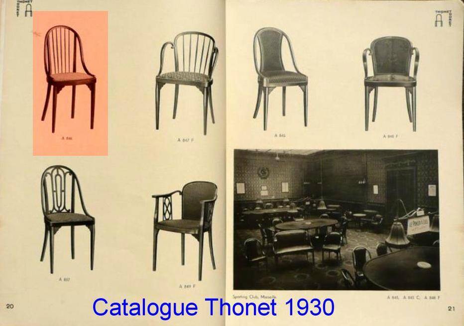 Deux chaises Thonet N ° A846 - Otto Prutscher - 1925 -Assises cuir -