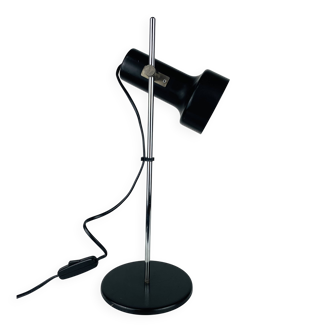 Lampe de bureau spot noir années 60, vintage
