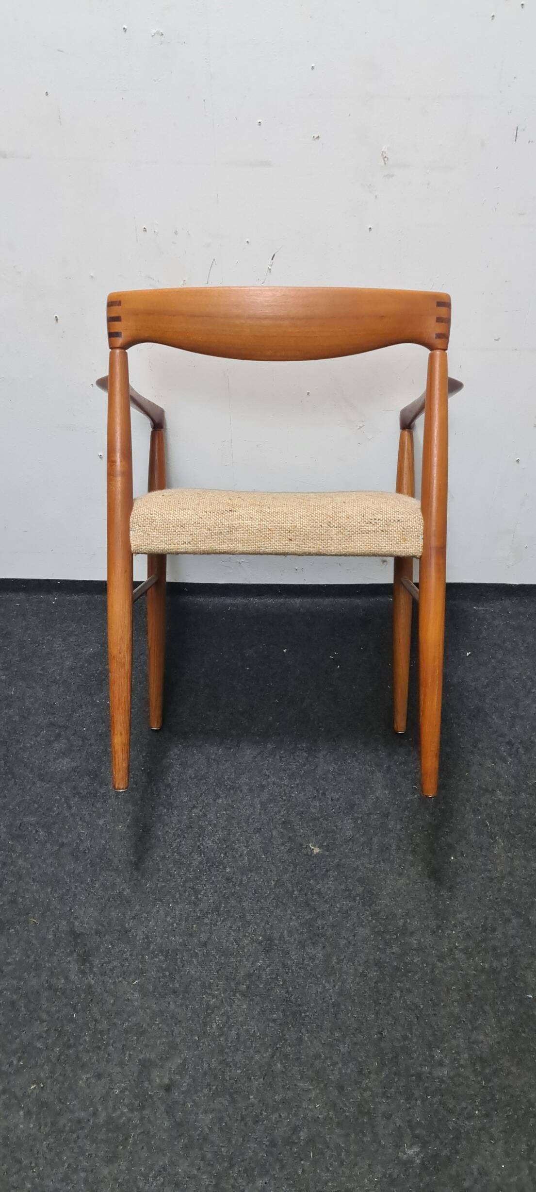 Vintage teak Danish design arm chair attributed to Bramin