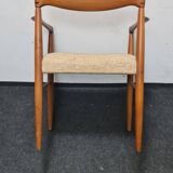 Vintage teak Danish design arm chair attributed to Bramin