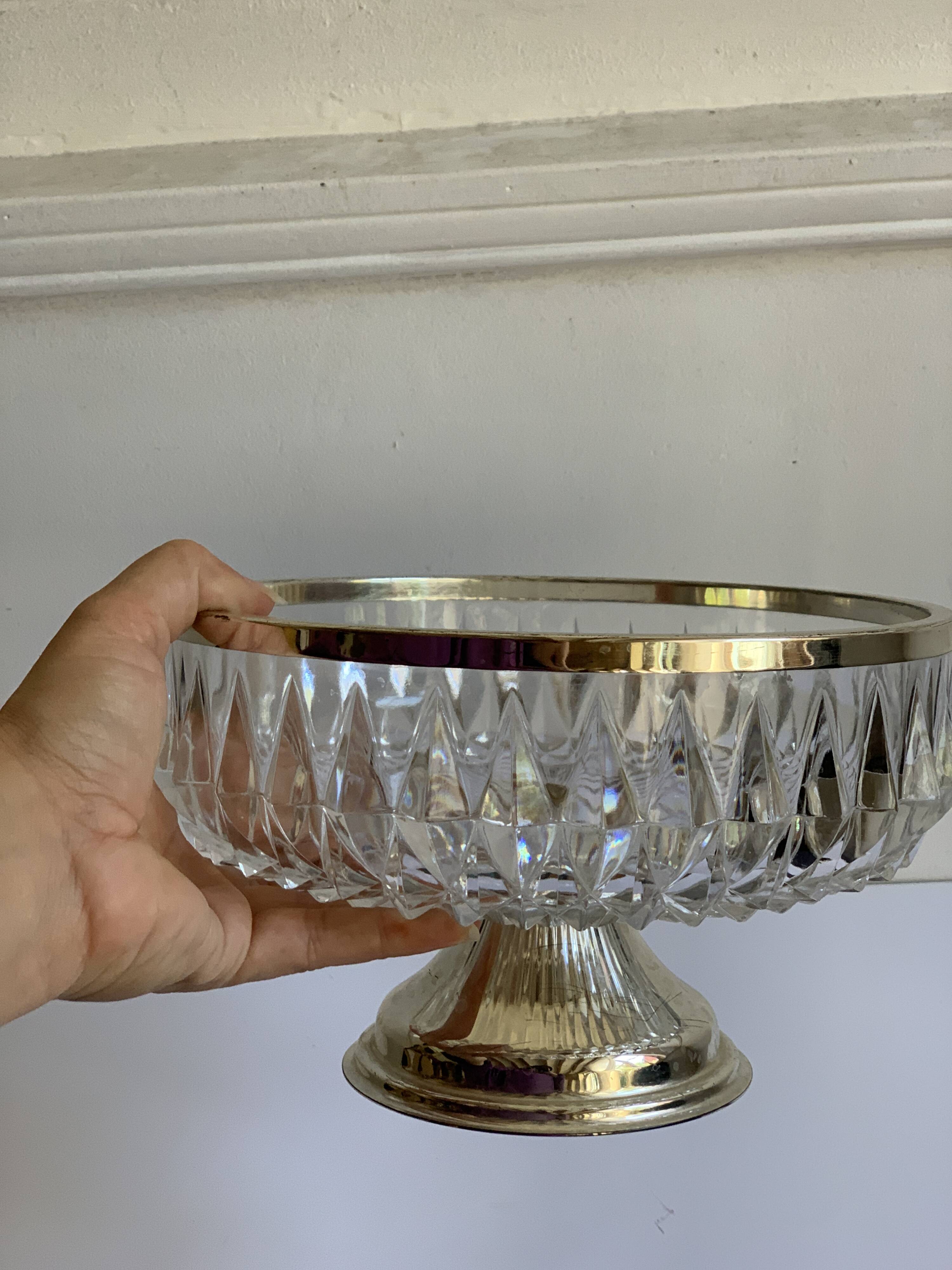 Crystal and silver cup