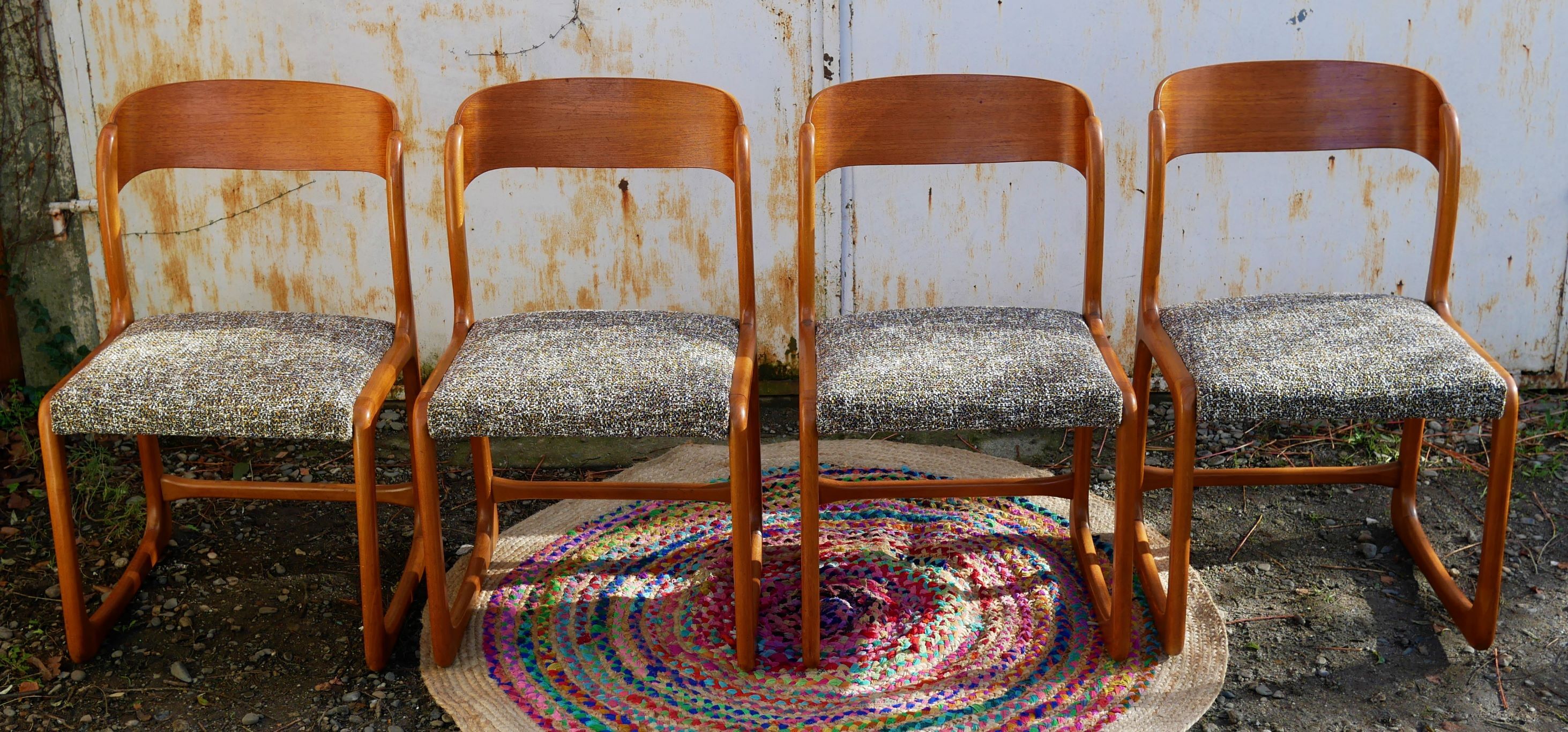 Set of 4 chairs 'sled' edited by Baumann