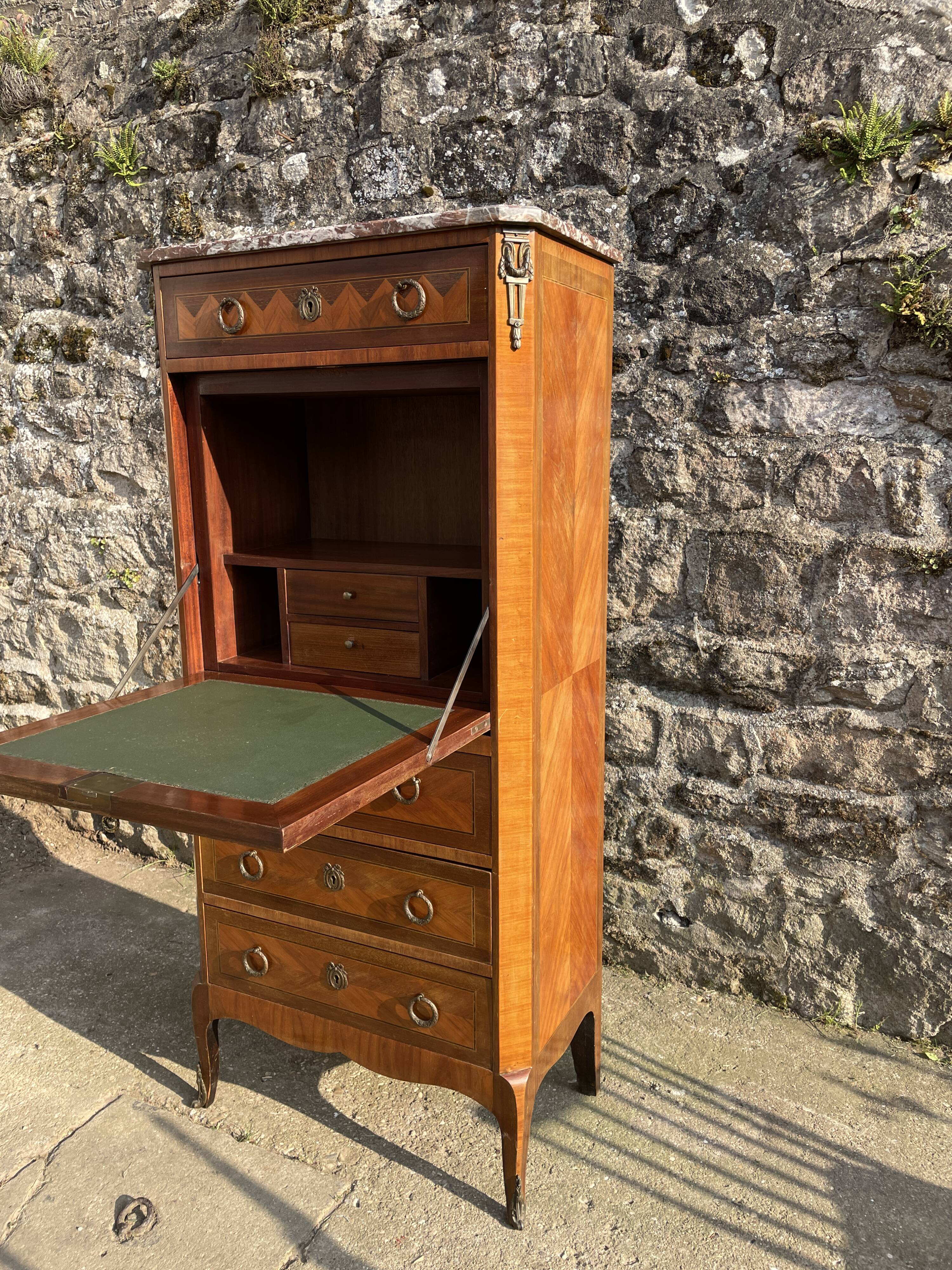 Secretary marquetry XIXth