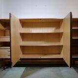 Buffet vintage en noyer, commode vintage, 1960