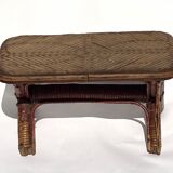 Rattan wicker bamboo hocker or foot stool