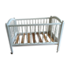 White-bar baby cot