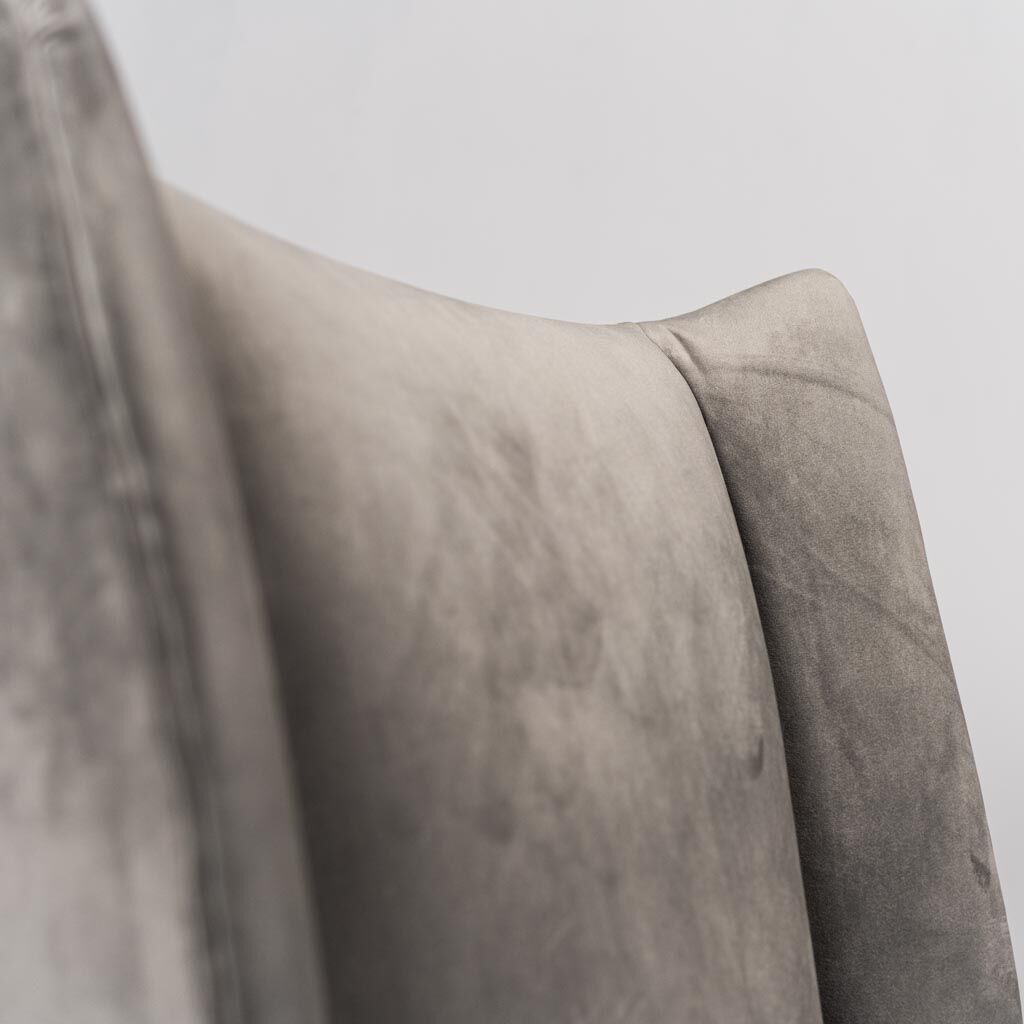 Winged armchair velvet 50s vintage