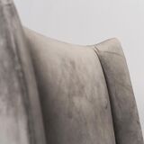 Winged armchair velvet 50s vintage