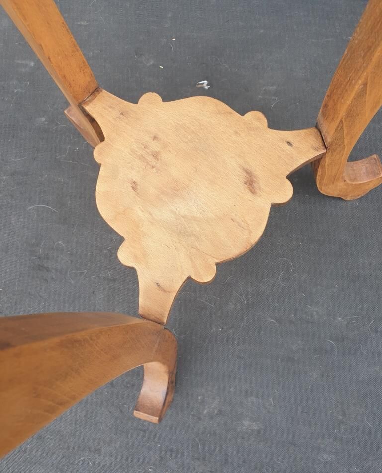 Sellette Art Nouveau Poirier and pink marble