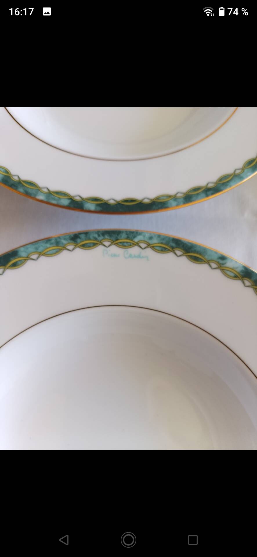 8 deep plates signed Pierre Cardin