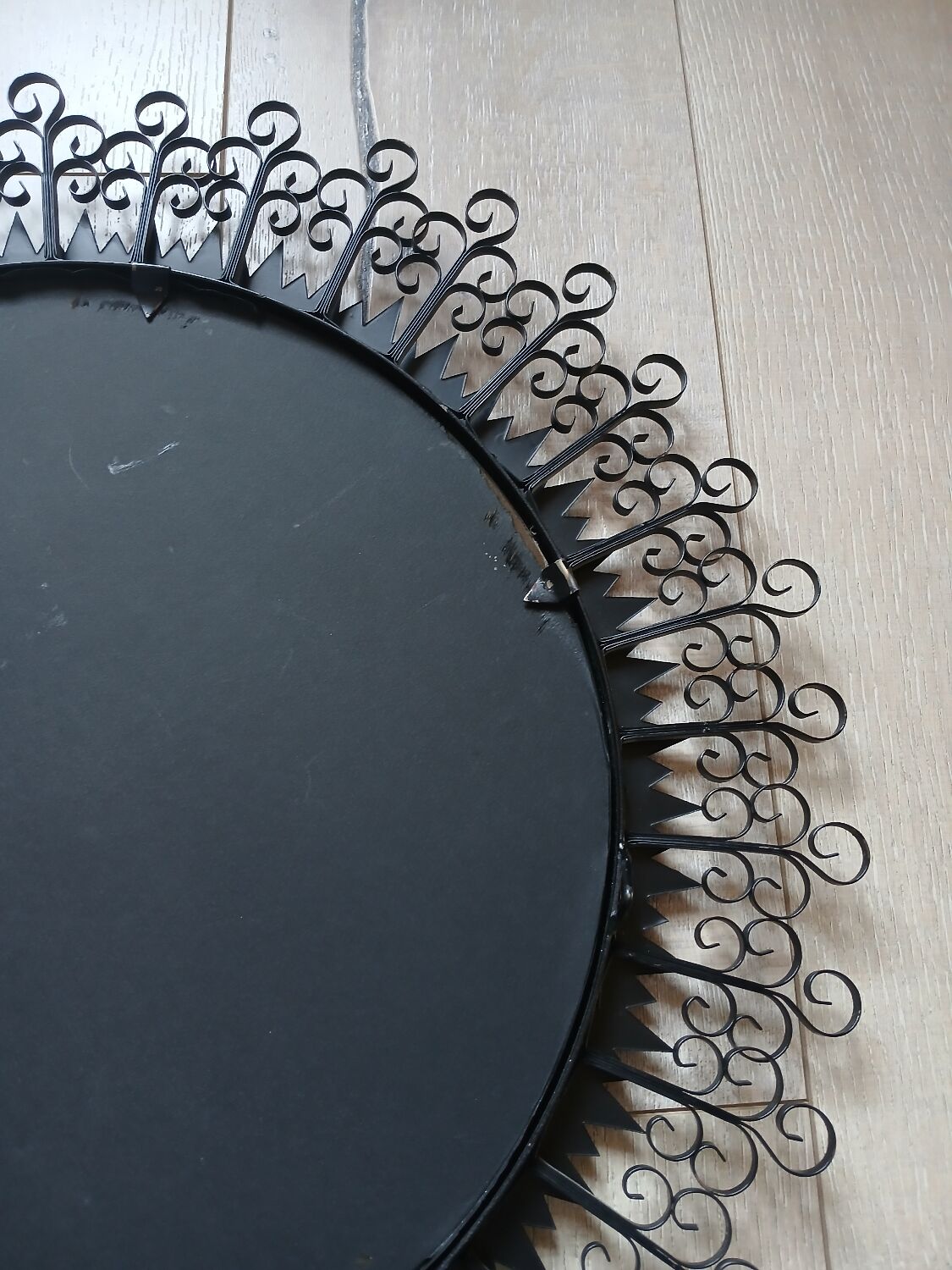 Miroir ancien en fer forgé Chaty Vallauris