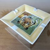 Cendrier " tigre " animal, en porcelaine années 70 80