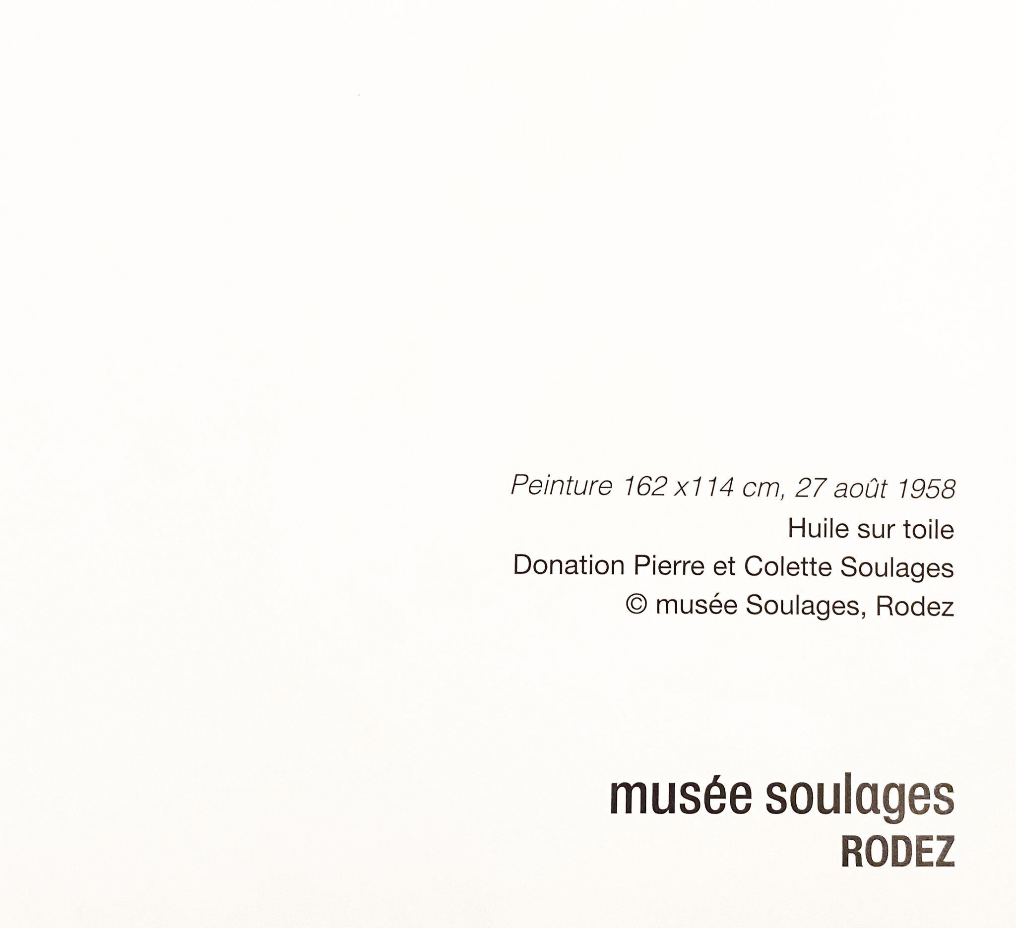 Impression offset d’après une huile sur toile, Pierre Soulages, Musée Soulages de Rodez