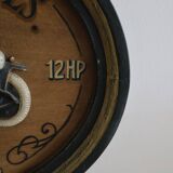 Wooden painting old car country corner 60s