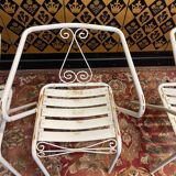 Suite of 4 garden armchairs