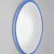 Miroir vintage années 70 Cristal Bleu Design A. Lupi pour Cristal Luxor