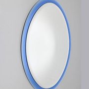 Vintage mirror 70s Crystal Blue Design A. Lupi for Cristal Luxor
