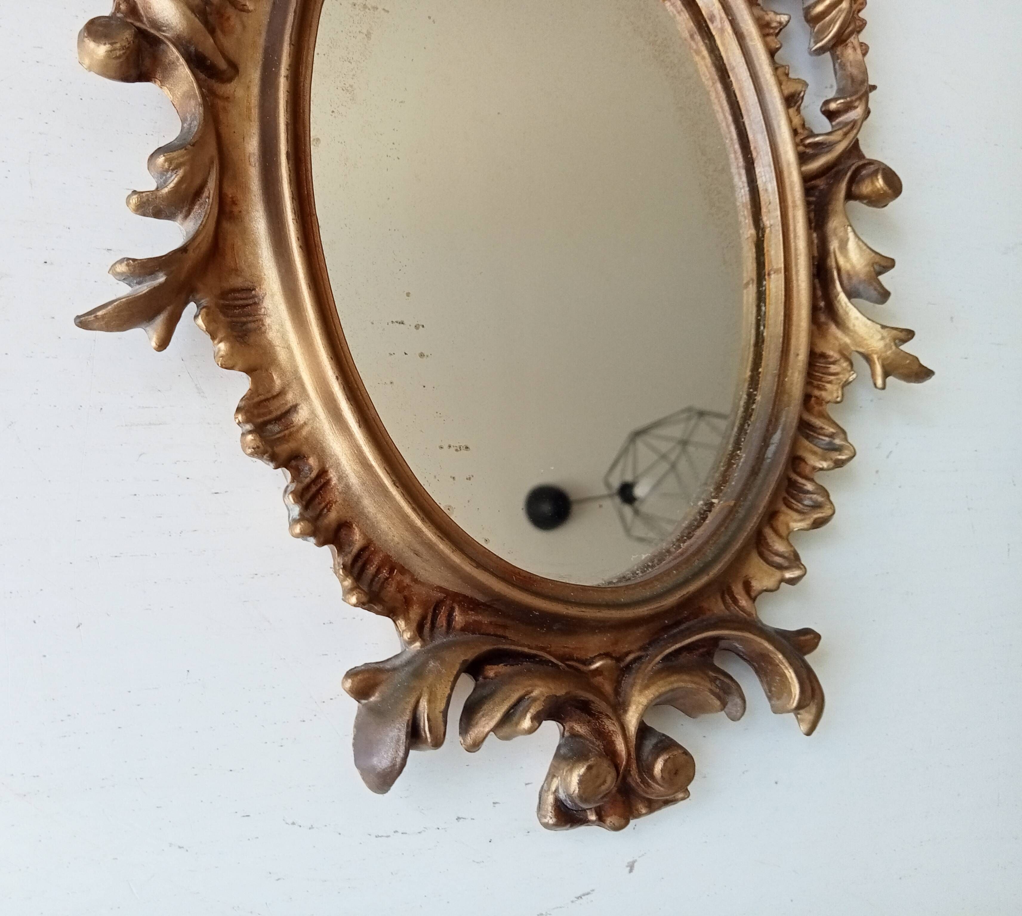 Vintage Italian baroque mirror 1950s 29.5*20
