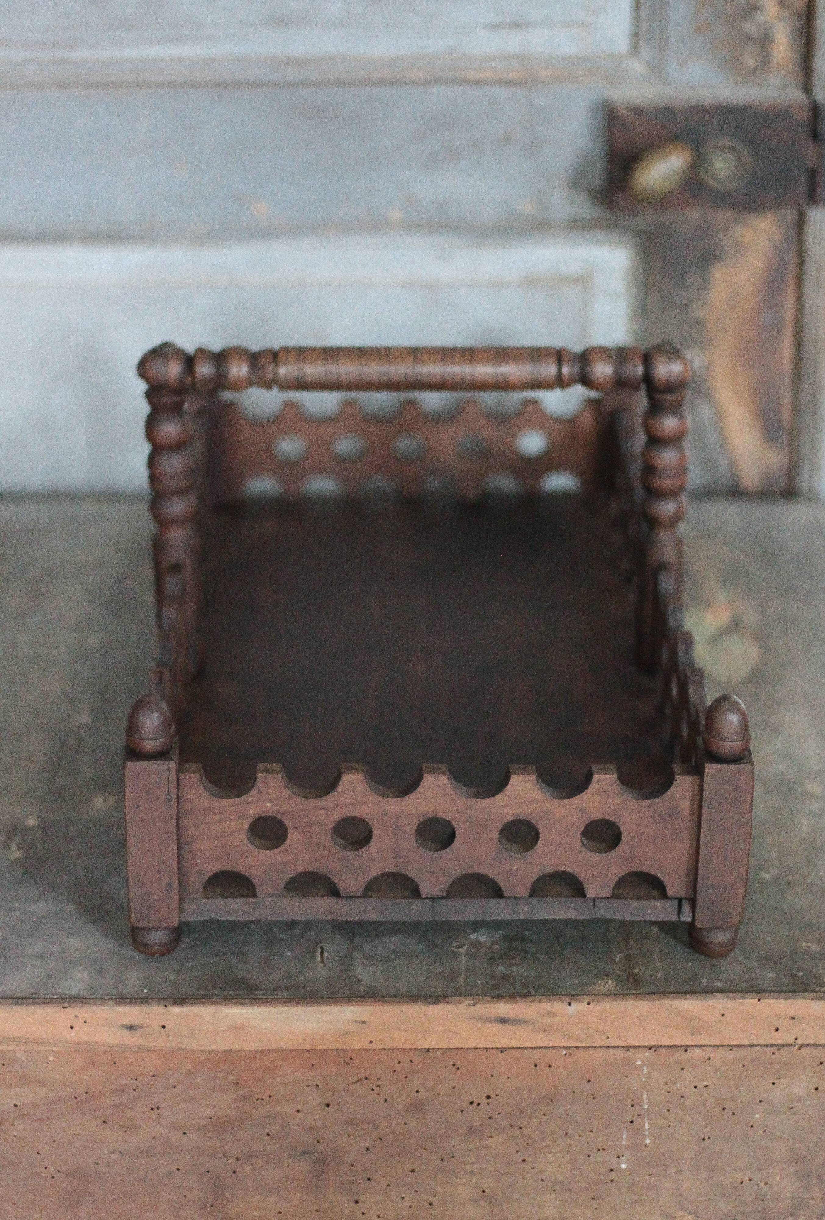 Vintage wooden basket, wooden fruit bowl, kitchen, nature, folk art