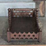 Vintage wooden basket, wooden fruit bowl, kitchen, nature, folk art