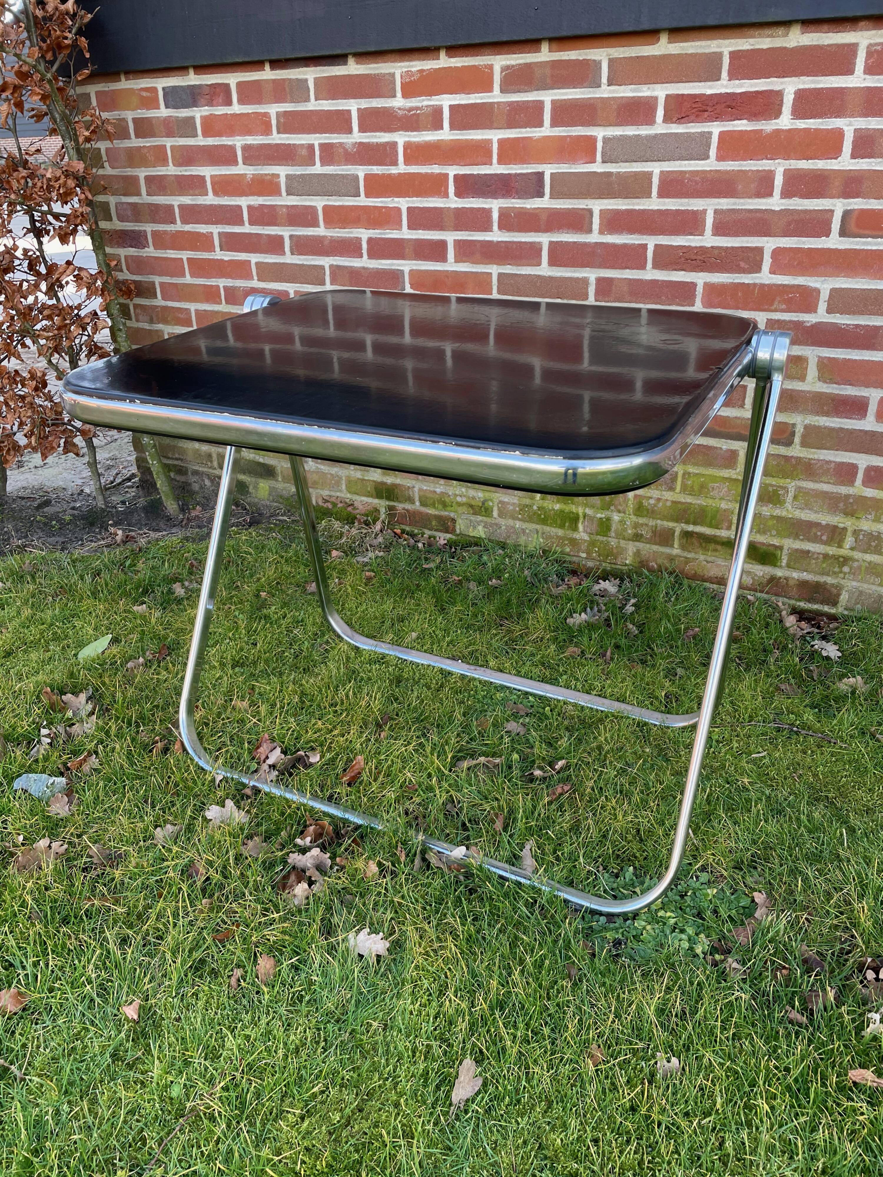 Black 'Platone' folding desk by Giancarlo Piretti for Anonima Castelli 1960's