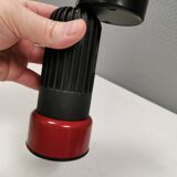 Small vintage wall lamp in hard pressed black and red plastic