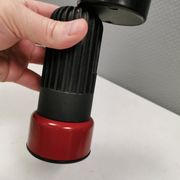 Small vintage wall lamp in hard pressed black and red plastic