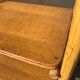Étagère sur pieds en rotin et chêne vintage 1950-60