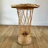 Table d'appoint en rotin / bambou années 1960-1970