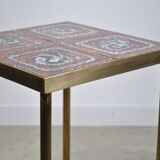 Brass and ceramic side table 1960