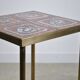 Table d'appoint laiton et céramique 1960