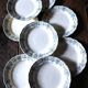 A set of 8 flat plates Terre de Fer Bleu Verdun HBC.