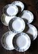 8 assiettes plates en Terre de Fer bleue Verdun HBC
