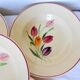 5 assiettes creuses de Longchamp modèle Tulipes 210747