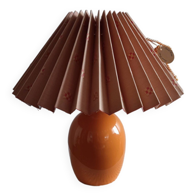 Lampe danoise de chevet à poser en céramique et tissu de lene bjerre