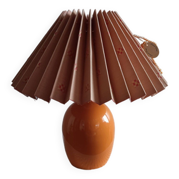 Danish ceramic and fabric bedside lamp by Lene Bjerre