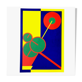 Lou Loeber Géranium 1928 sérigraphie