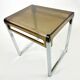 Vintage plexiglass and chrome side table, France, circa 1970