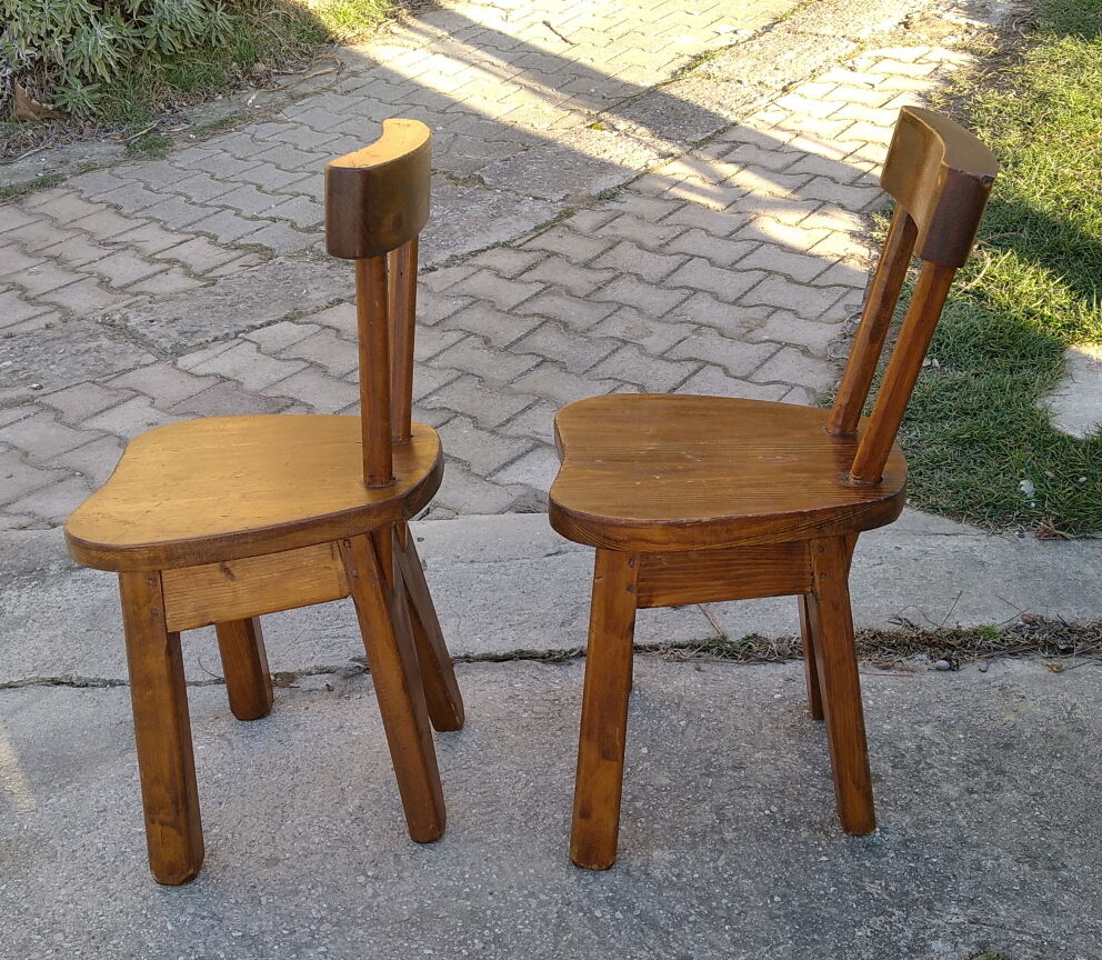 Brutalist style chairs