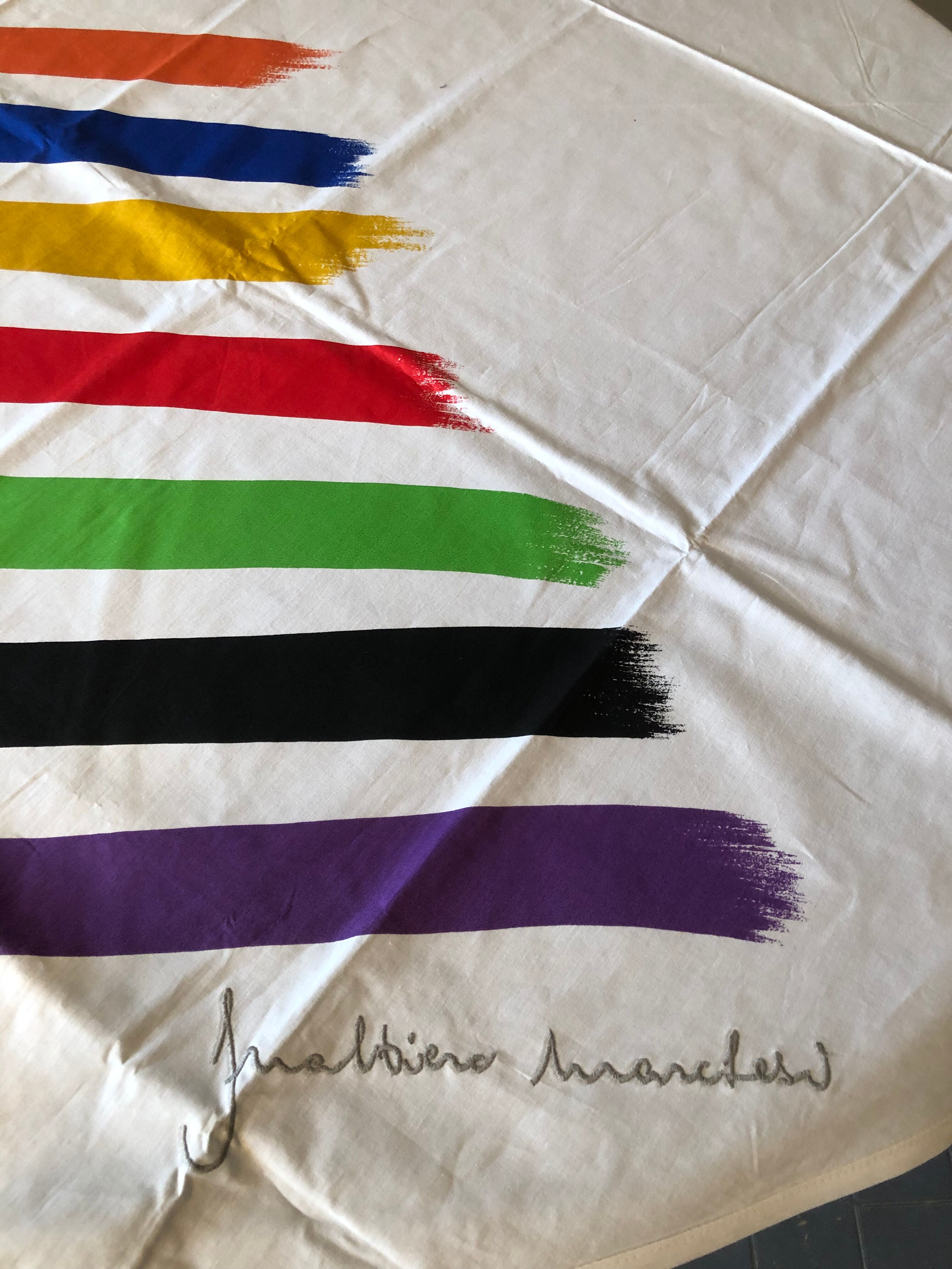 Nappe design Gualtiero Marchesi et 8 serviettes assorties